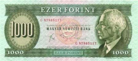 1983. 1000Ft "C" (3x) egymást követő sorszámok T:III