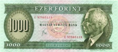 1983. 1000Ft "C" (3x) egymást követő sorszámok T:III