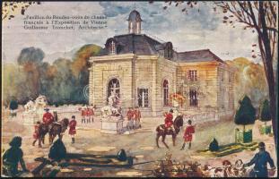 Vienna International Hunting Expo, 1910 French pavilion, artist signed