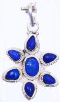 Ezüst (Ag) medál kék korallokkal /  Silver pendant with blue corals, 4cm, br: 4,5gr