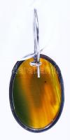 Achát és ezüst (Ag) garnitúra: collier nyaklánc egy pár fülbevalóval / 
Agate and silver collier nec...