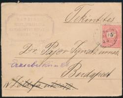 1898 A drietomai rabbiság levele Budapestre (tartalom nélkül)