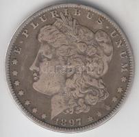 Amerikai Egyesült Államok 1897O 1$ Ag "Morgan" T:3 USA 1897O Morgan Dollar Ag C:F