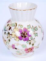 Zsolnay váza, kézzel festett, jelzett, hibátlan, m:12 cm/ Zsolnay porcelain vase