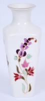 Zsolnay keskeny váza, kézzel festett, jelzett, hibátlan, m:14 cm/ Zsolnay porcelain vase