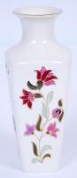 Zsolnay keskeny váza, kézzel festett, jelzett, hibátlan, m:14 cm/ Zsolnay porcelain vase
