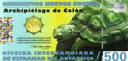 Galapagos-szigetek 2007-2009. 1$ + 500S (nem forgalmi bankjegyek) T:I
Galápagos Islands 2007-2009. 1...