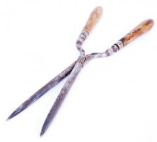 Hajsütő olló és szeszes melegítő, fém, h:21-24 cm