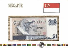 Szingapúr 1976. 1$ bankjegyes borítékban T:I Singapore 1976. 1 Dollar in banknote letter C:UNC