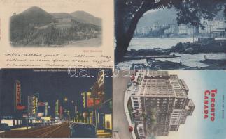 15 db régi képeslap, főleg külföldi városképek