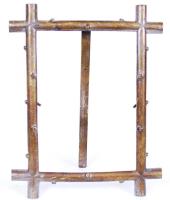 Réz keret, fatörzs díszítéssel, 19×15 cm