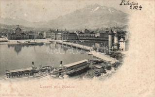 Luzern, Lucerne with Mount Pilatus (fl)