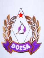 Újpesti Dózsa, jelzett Hollóházi szuvenír kupa, 15cm