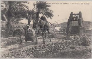 Nizab water pulling from a well, folklore
