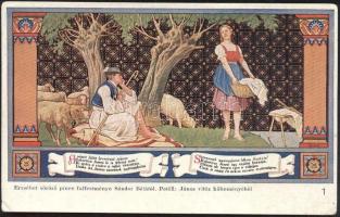 Budapest V. Erzsébet Királyné Szálló étterem és söröző pince, Sándor Béla falfestménye Petőfi: János vitézéből (EK)