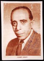 Szabó Ernő aláírt képeslap fotója, kopott, 14×8 cm