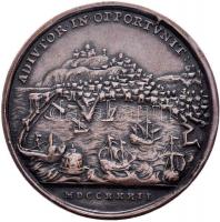 Olaszország / Pápai Állam 1732. "XII. Kelemen Pápa / Anconai kikötő" Br emlékérem (15.86g/...