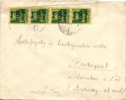 Inflation cover, (6. díjszabás) Helyi levél 4x Kisegítő 100P/12f bérmentesítéssel
