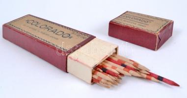 cca 1940 Colorado, román mikádó játék leírással, eredeti dobozában / 
Colorado, Rumanian Mikado game...