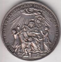 Német Államok / Regensburg ~1750. Öntött ezüst vallási medál, szignálatlan Johann Leonhard Oexlein (...