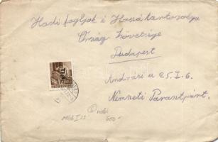 Inflation cover, (6. díjszabás) Távolsági levél Betűs I. Tl.I./10f bérmentesítéssel