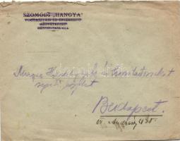 Inflation cover, (6. díjszabás) Távolsági levél Betűs I. Tl.I./10f bérmentesítéssel