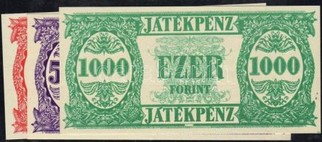 10Ft, 20Ft, 50Ft, 100Ft, 500Ft, 1000Ft 6 klf magyar játékpénz T:I