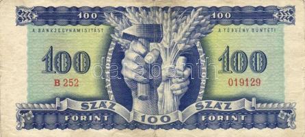 1946. 100Ft Eltérő méret: 71x161mm! (Szokvány méret: 72x158mm) T:III