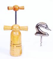 Francia fa dugóhúzó, hattyúfejes fém dugóhúzó, m:10-16 cm