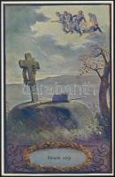 WWI k.u.k. military cemetery, artist signed (fl)