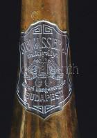 cca 1890 "Stowasser J.[ános] m. királyi udvari hangszergyár Budapest" trombita, javításra ...