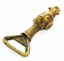Régi, bronz sörnyitó szerecsenfejjel /  Vintage bronze beer bottle opener
