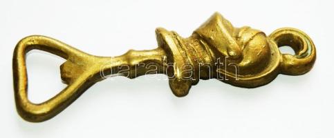 Régi, bronz sörnyitó lovagfejjel /  Vintage bronze beer bottle opener