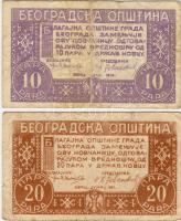 Szerbia/Belgrád 1920. 10p, 20p 2klf db T:III