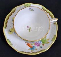 Herendi Viktória mintás teáskészlet, kézzel festett, jelzett, újszerű, hibátlan állapotban / Herend ...