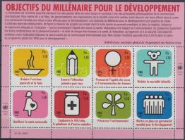 Millenniumi fejlesztések kisív, Millenium development goals mini sheet