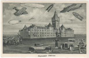 Hajmáskér 1940-ben, repülők, közlekedés irányítás