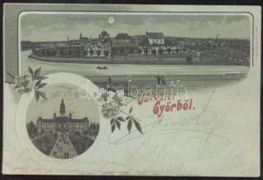 1898 Győr Radó tér, Városháza litho (EK)