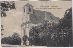 1927 Dénesd, Schildern, Jánosíková; Római katolikus templom / Roman Catholic church