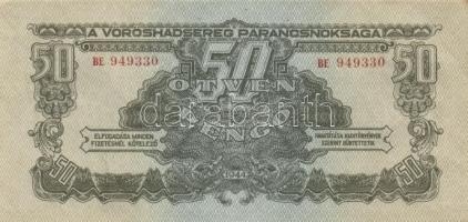 1944. 50P + 100P "A Vöröshadsereg Parancsnoksága" T:I,I- (50P hajtva de törve nem)