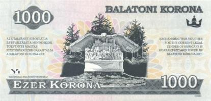 2012. 1000Ft "Balatoni Korona - Dr. Horváth Balázs" (2x) egymásutáni sorszámmal T:I