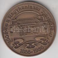 Bogár Lívia (1957-) 1986. "100 éves a Nagykanizsai Ipartestület" Br emlékérem (42,5mm) T:1