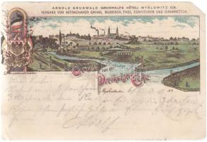 1896 Three Emperors' Corner, the advertisement of Arnold Grunwald, litho (EM)