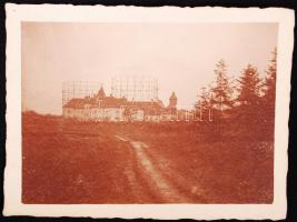 cca 1910 Az óbudai gázgyár építése. Fotó 12x9 cm