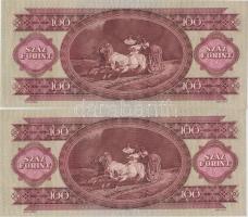1962. 100Ft (2x) egymás utáni sorszám T:I