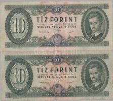 1949. 10Ft (2x) T:III,III-
