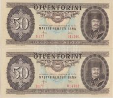 1983. 50Ft (2x) egymás utáni sorszámmal T:I-