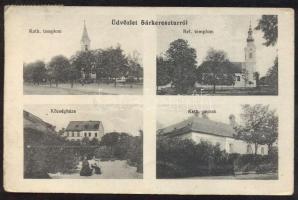 Sárkeresztúr községháza, katolikus templom és paplak, református templom (fa)