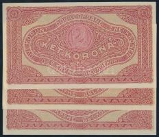 1920. 2K (3x) egymás utáni sorszámmal T:II (hajtatlan)