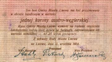 Ausztria/Lemberg (Lwow) 1914. 1K T:III
